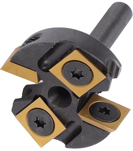 SICWOOD Slab Flattening Router Bit – 2-3/8" Diameter, 1/2" Shank, With Replaceable Carbide Inserts For CNC & Handheld Routers