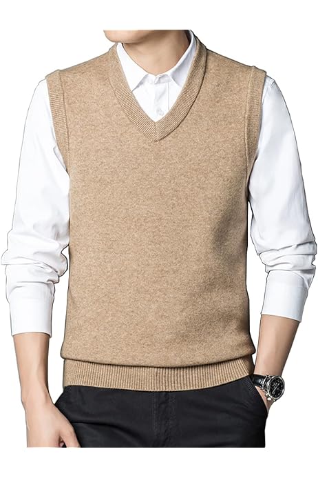Amazon | [Rortyno] カシミヤベスト メンズ 洗える ビジネス 