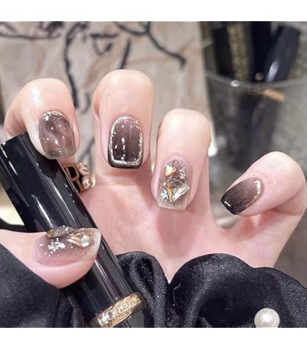 Amazon | AAGWW ネイルチップ ベリーショート 付け爪 短い 成人式