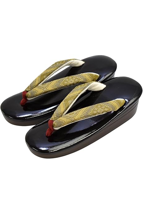 Amazon | 草履 単品 普段使い 日本製 [なごみや] 印伝 黒天 ウレタン 
