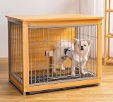 牧小苫＼ｍｓｍｒ 犬 ケージ ペットケージ 木製 ペットサークル 小中型犬用 サークル 室内 犬 ゲージ ウッディサークル インテリア調 頑丈 オシャレ トレー付き オシャレ 犬サークル (ナチュラル, S（64×50×60cm）)