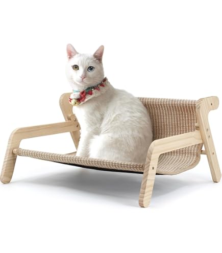 PET BED 猫用ソファ 爪とぎ付き 木製 Amazon | 猫用爪とぎベッド つめとぎ 猫 ソファ型 双層爪研ぎベッド 2