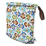 Planet Wise Roll Down Wet Diaper Bag, Monkey Fun, Medium by Planet Wise