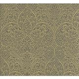 York Wallcoverings Candice Olson Decadence Paradise壁紙、グレー/メタリックゴールドシルバー