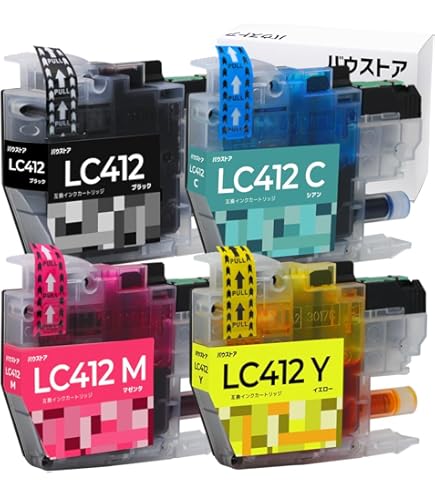 Amazon.co.jp: バウストア Brother LC412XL-4PK 染料 互換インク