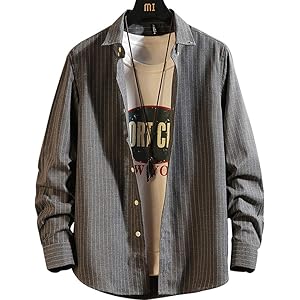 BOXUAN シャツ メンズ 長袖 カジュアル ビジネス 大きい サイズ 無地 シャツ