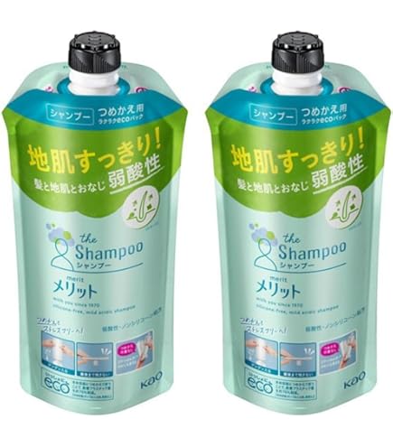 Amazon | ﾒﾘｯﾄ ｼｬﾝﾌﾟｰ ・ ｺﾝﾃﾞｨｼｮﾅｰ ｾｯﾄ つめかえ用 340ml メリット