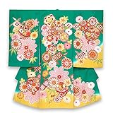 お宮参りの着物 新生児に 女の子の産着(初着) 正絹 「緑系 鞠と菊に七宝」HGU784