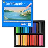 (24色) HASHI ハシ 専門家用 無毒性 ソフト パステル セット - チョーク パステル カラー soft long pastels For professionals