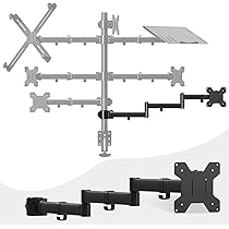 Amazon.co.jp: suptek 支柱取付け 6軸 シングルモニターアーム