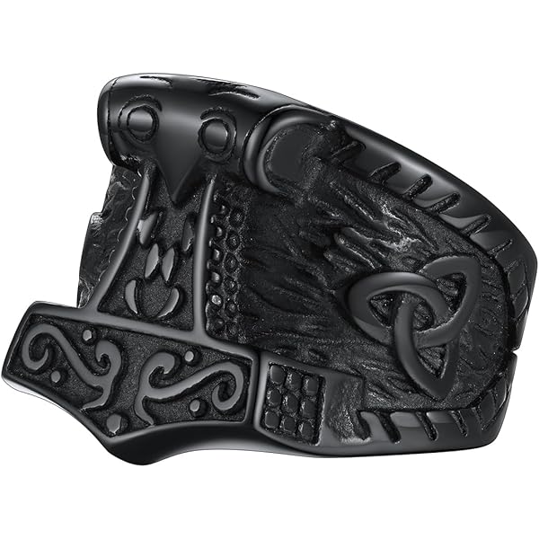 Viking Vegvisir Compass Ring - Stainless Steel Norse Symbol Ring For Men - View #5
