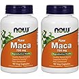 【2個セット】　[海外直送品] 【大容量】生マカ（6倍濃縮） 750mg 90粒 NOW Raw Maca 750mg