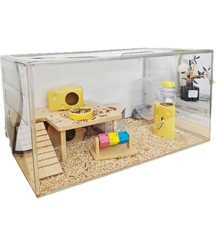 Amazon | [GIIPET]ハムスター ケージ 70cm 大きい アクリル透明 水槽