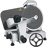 業務用ミートスライサー 漆黒シリーズ 電動 肉スライサー（フッ素樹脂コーティング刃）【回転刃220ｍｍ】 PRO-220YS-BT シルバー KIPROSTAR(キプロスター)