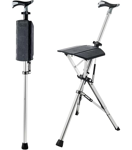 Ta-Da Chair タダチェア ブラック 2WAY 杖 椅子 ステッキチェア Amazon.co.jp: 【Ta-Da Chair ターダチェア 】82cm ステッキチェア 2年