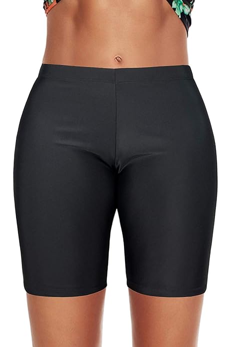 Women's Long Board Shorts High Waist 