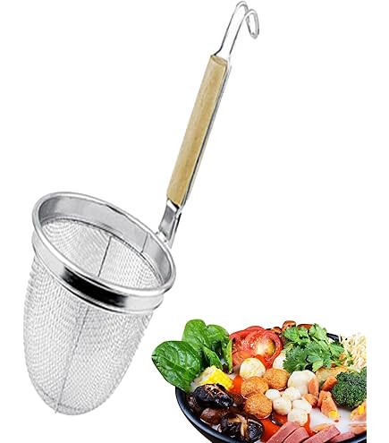 Amazon | 湯切り ラーメンてぼ うどんてぼ 深型てぼ 麺上げざる