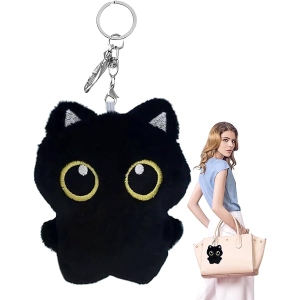 Amazon.co.jp: 黒猫ぬいぐるみキーホルダー,猫ぬいぐるみ