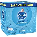 Curash Simply Water Baby Wipes - Ideal for Newborns - pH Balanced - Thick and Soft Design - Soap, Alcohol, Paraben & Irritant