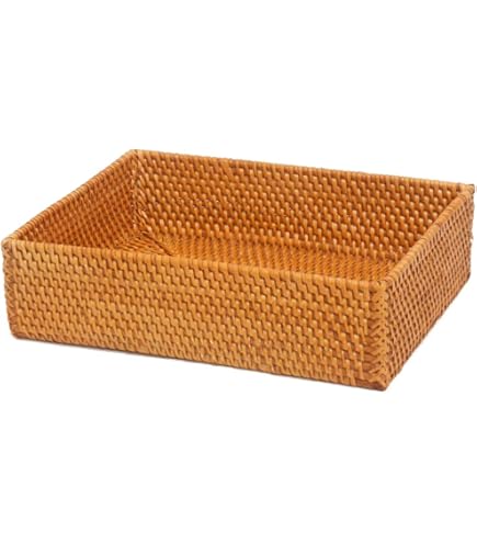 Amazon.co.jp: 型番4003 籐かごバスケット 良質ラタン 整理カゴ