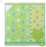 日繊商工 Fu・re・ru ピーカーブー ループ付ウォッシュタオル カエル(グリーン) FS-40201