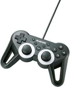 【2010年モデル】エレコム ゲームパッド USB接続 12ボタンアナログスティック搭載 振動/連射 高耐久 【ファイナルファンタジーXIV: 新生エオルゼア推奨】 ブラック JC-U3312SBK