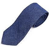 [EXCY FORMAL COLLECTION] リネンネクタイ Harrisons インディゴブルー 日本製 ハンドメイド HLN-02