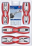 KNIPEX(クニペックス) 002004V01 スナップリングプライヤーセット(8本組)