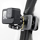 TELESIN 360回転バックパッククリップ バックパックマウント バックパックストラップホルダー チェストマウント GoPro用 アクセサリー Max Hero12 11 10 9 8 7 6 5 Insta360 One RS One X2 X
