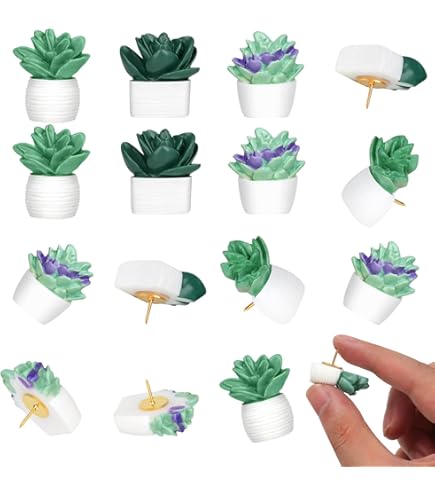 Set Of 3 Plant Lady Sticky Note Pads - 3.5" Round Succulent Notes, 50 Sheets Each, Made In USA