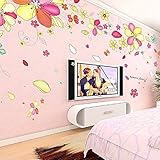 Amaonm? 51x102 Giant Huge Lovely Cartoon Pink Nursery Flowers Vines Wall Decal Wall Stickers Murals 