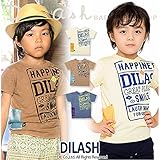 (ディラッシュ) DILASH初夏'16 「DILASH」スタンプ半袖Ｔシャツ 120 ネイビー