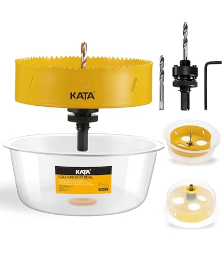 InstallMates Multi-Size Hole Cutter Saw Kit With Dust Bowl – Cuts Up To 10-1/4" – NSM1042