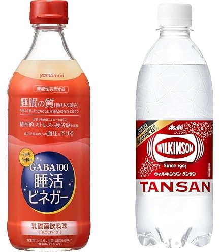 Amazon.co.jp: ヤマモリ GABA100 睡活ビネガー 500ml瓶×6本入×(2ケース