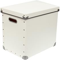 Amazon｜安達紙器 収納ケース 硬質パルプ ボックス フタ式 大 (幅25.5