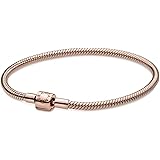 PANDORA Moments Barrel Clasp Snake Chain Charm Bracelet