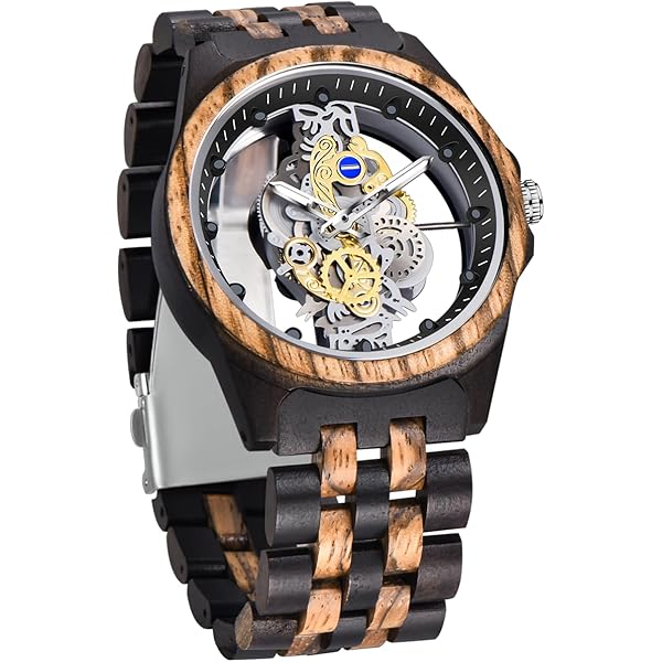 Amazon | Tiong ブランド 木製腕時計 メンズ ハンドメイド カラフル 竹