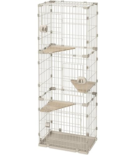 Amazon.co.jp: アイリスオーヤマ 猫 ケージ キャットケージ コンパクト