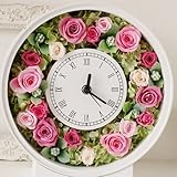 プリザーブドフラワー 花時計ピンク