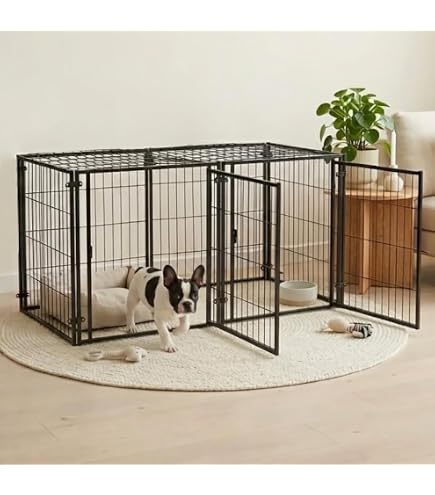 Amazon | ペットサークル 犬用 ドア付き 12面 広々使える レイアウト