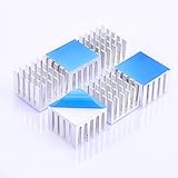 ヒートシンク 熱伝導性両面テープ付き 熱暴走対策 20mm X 21mm X 15mm 6個入り 冷却フィン アルミニウム製 放熱板 M2.SSD ファイア テレビ DIYキット ICチップ MOSFET 回路基板 ハイパワーLEDアンプに適用