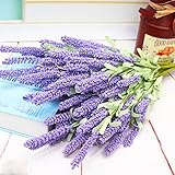 RaiFu ラベンダーフラワー 12本 花束 造花 ブーケ ラベンダー ホーム ウェディング 結婚式 パーティー フォト小道具 撮影道具 インテリア 飾り物 おしゃれ ライトパープル