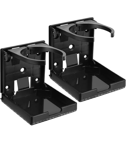 2 Pack Stainless Sport Adjustable Folding Drink Holder Marine/Boat/Caravan/Car E - Foto 4