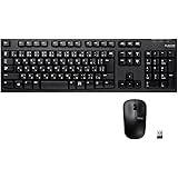 エレコム キーボード 【マウスセット】 ワイヤレス (レシーバー付属) メンブレン フルキーボード 1000万回高耐久 PlayStation4 対応 ブラック TK-FDM063BK