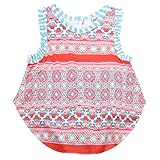Countingデイジーベビー女の子オレンジKaleidoscope Sleeveless Onesieボディスーツ3 – 9 M カラー: オレンジ