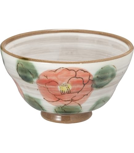 Amazon｜奥川陶器 波佐見焼 お茶碗 ご飯茶碗 飯碗 小 花更紗 赤 レッド