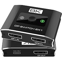 Amazon.co.jp: 8K/60Hz DisplayPort 切替器 2入力1出力 ディスプレイ