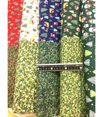 Amazon | 生地 冬柄 クリスマス柄 スムースニット ポリエステル 巾141