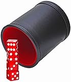 ダイススタッキング ダイスカップ サイコロカップ サイコロ 4個 マジック PU レザー