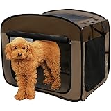 アイリスオーヤマ 犬 猫 ケージ 折りたたみ アウトドア 防災 ブラウン 小型犬用 幅67×奥行45.5×高さ56cm